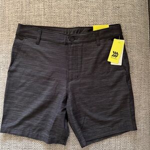 Black Heathered Men's Golf Shorts